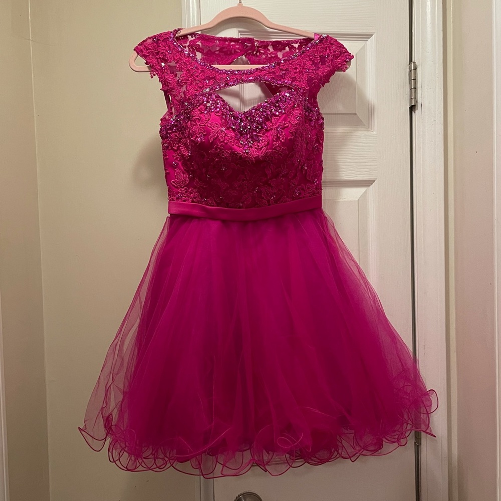 Fuchsia homecoming dress